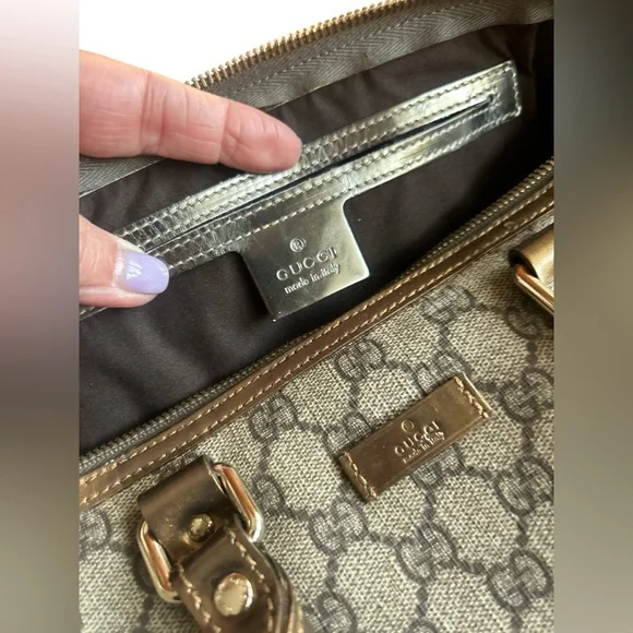 Gucci Coated Canvas Speedy with Metallic Bronze Accents - Picture 11 of 12